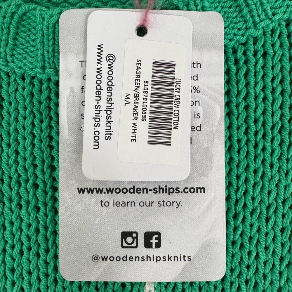 Wooden Ships Green Crew Neck Sweater - Picture 3 of 4